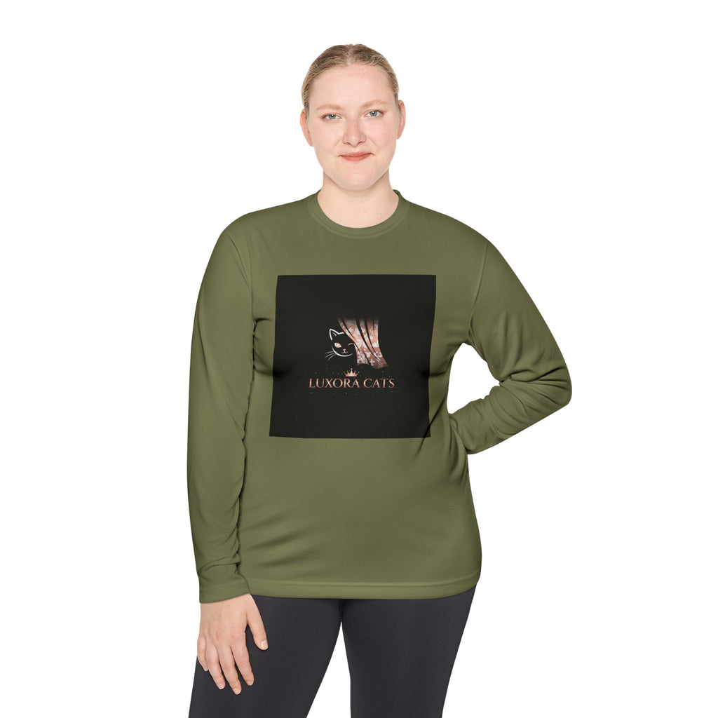 Polera Manga Larga — Retrato de Gato Rose Gold LuxoraCats