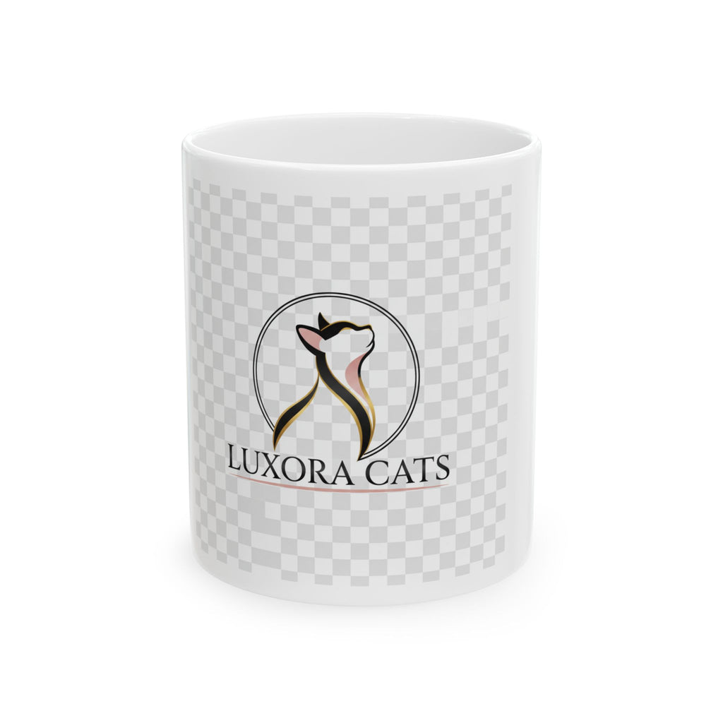 Cat Logo Ceramic Mug — Luxora Cats 11oz & 15oz