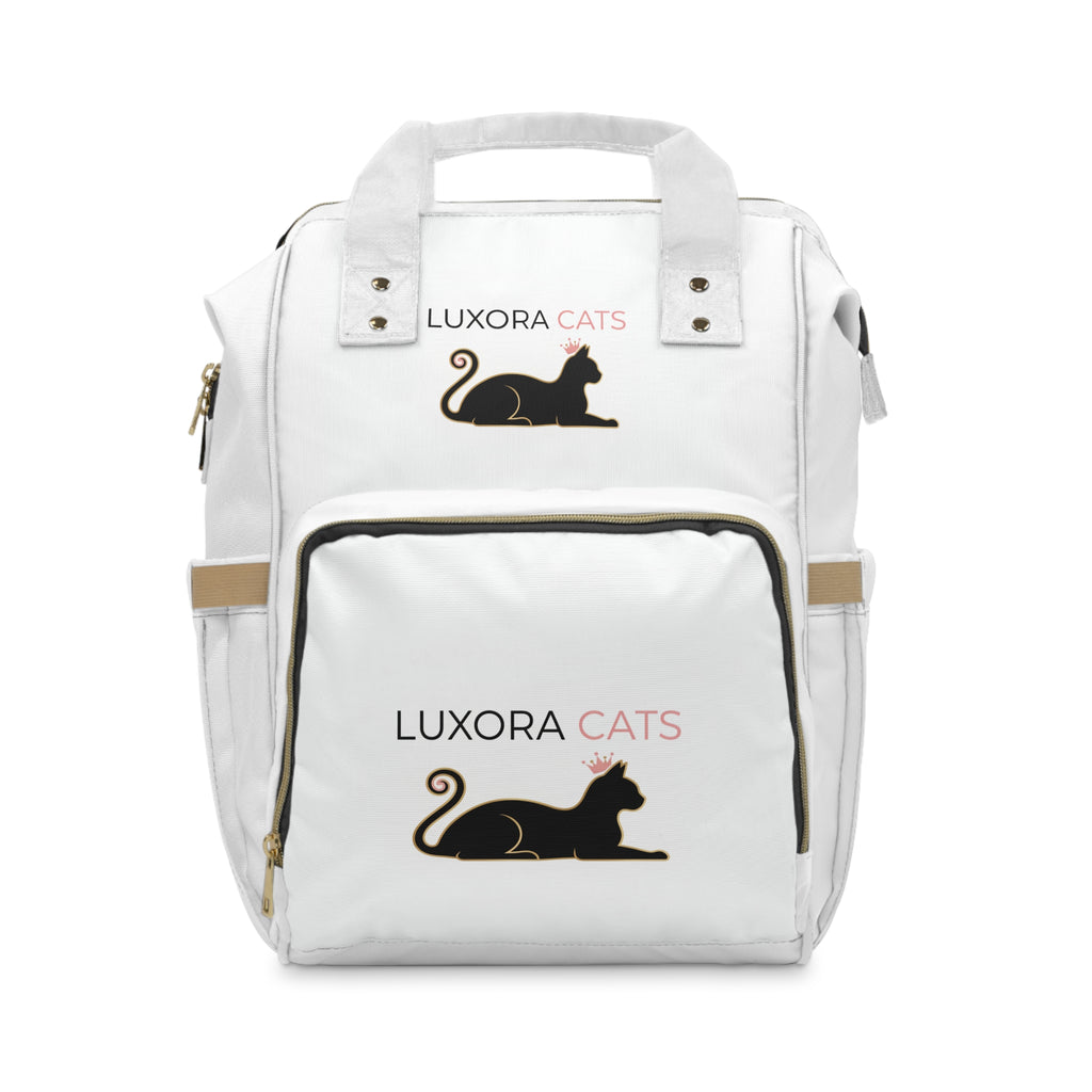 Luxora Cats Diaper Backpack — Multifunctional Baby Changing Backpack with Cat Logo