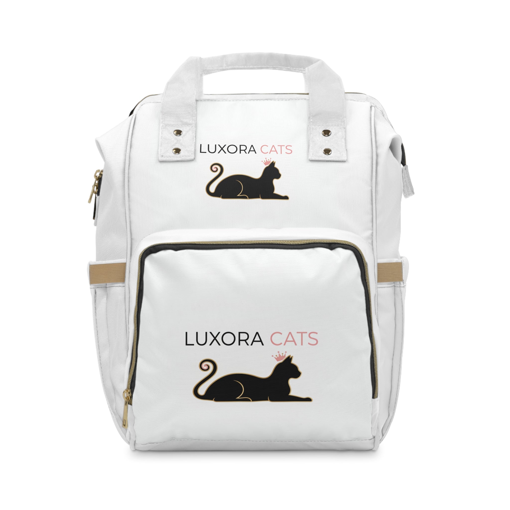 Luxora Cats Diaper Backpack — Multifunctional Baby Changing Backpack with Cat Logo