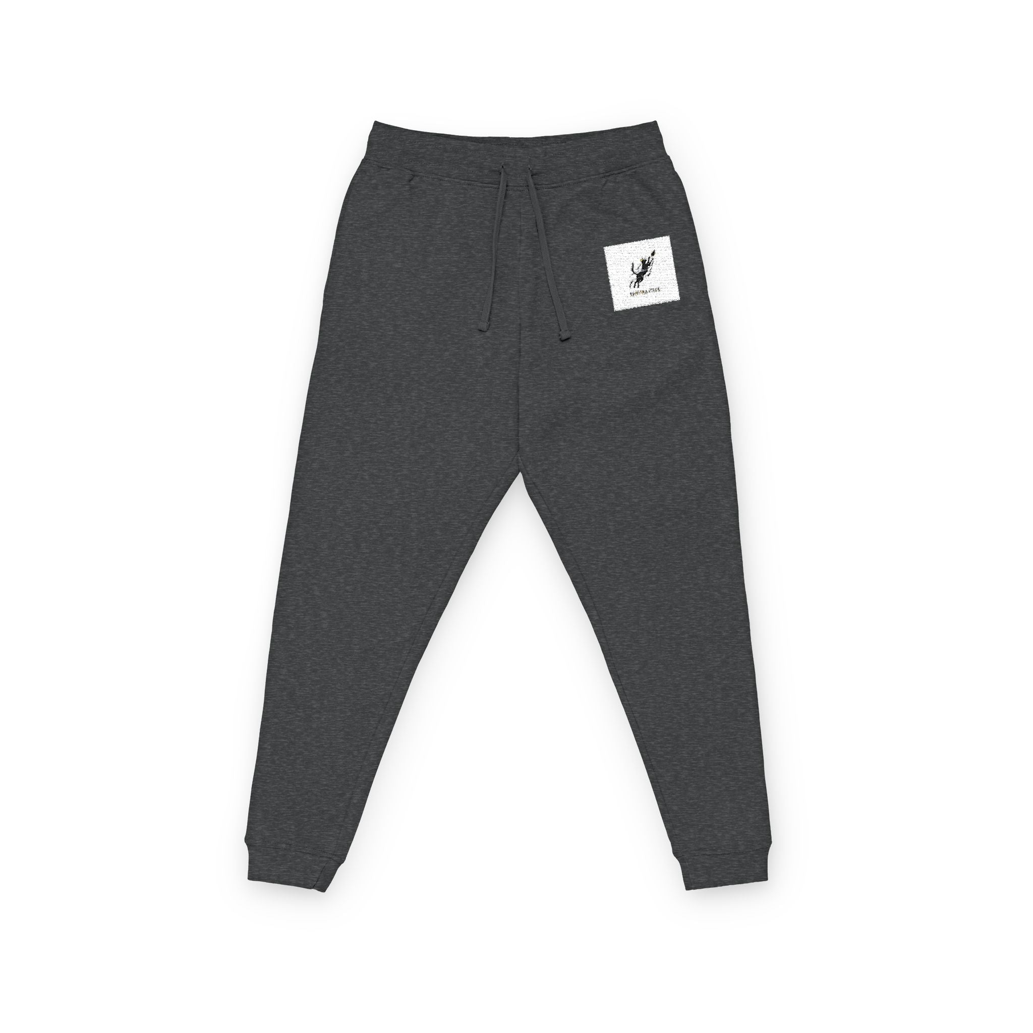 Embroidered Fleece Joggers — Minimal Patch Logo Sweatpants