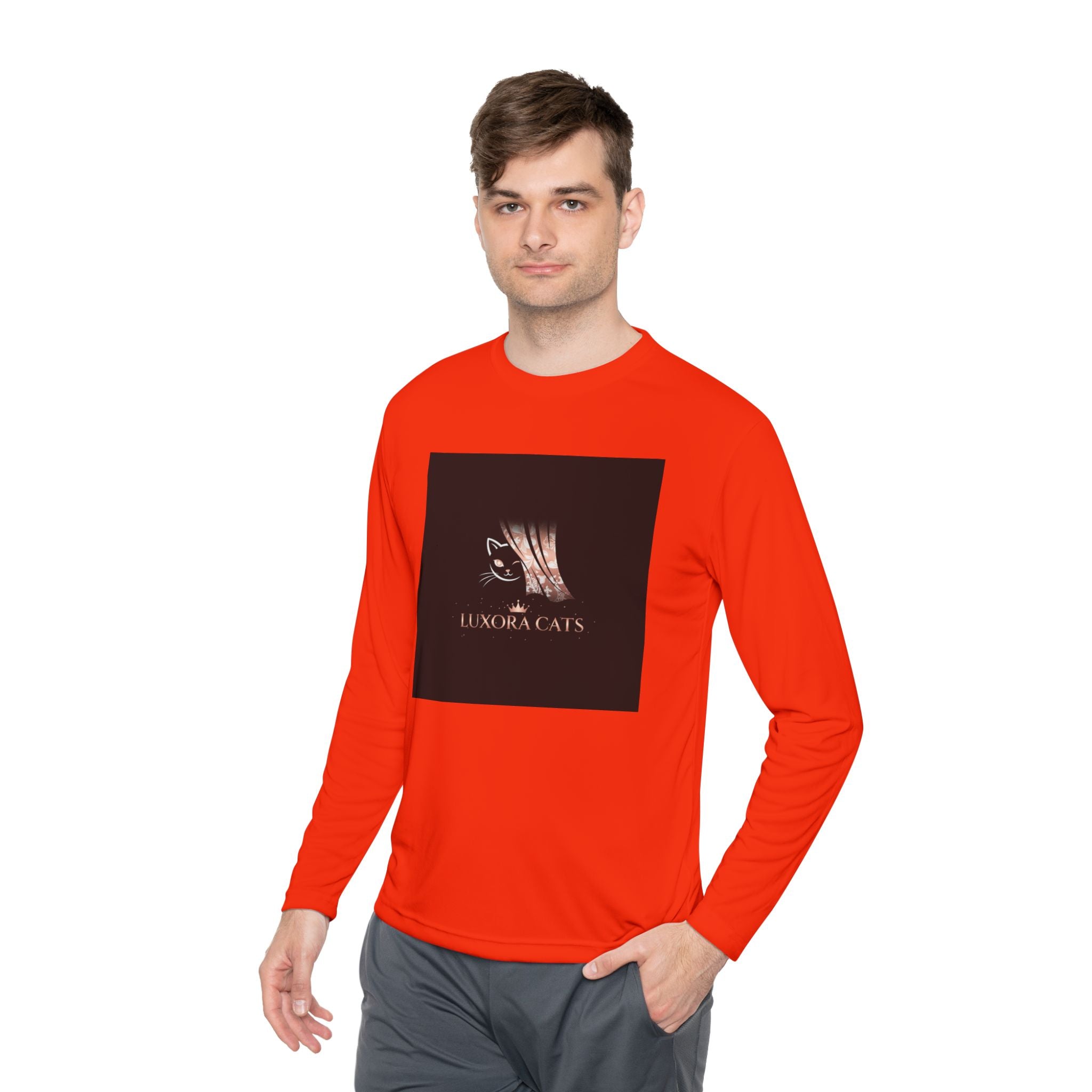 Polera Manga Larga — Retrato de Gato Rose Gold LuxoraCats