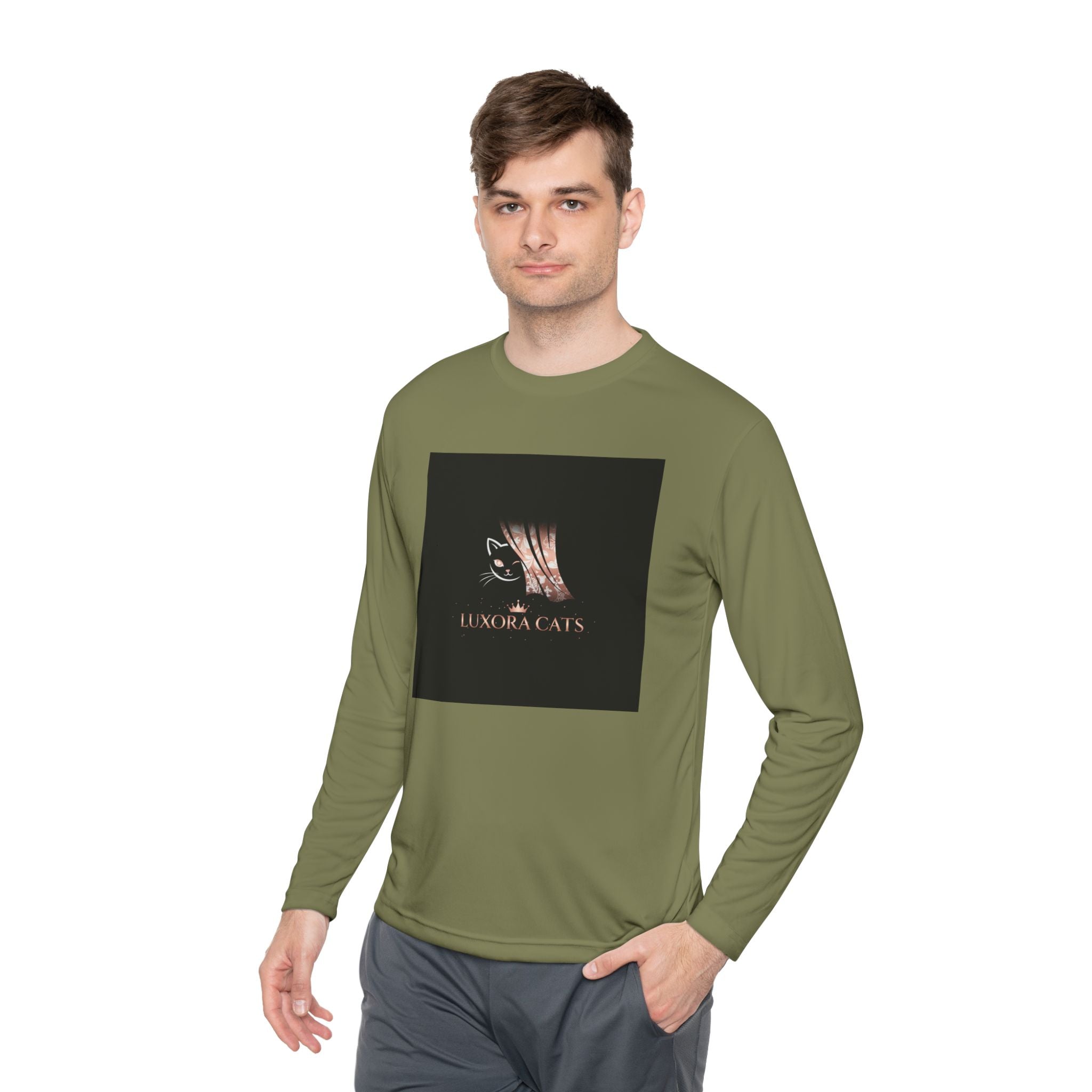 Polera Manga Larga — Retrato de Gato Rose Gold LuxoraCats