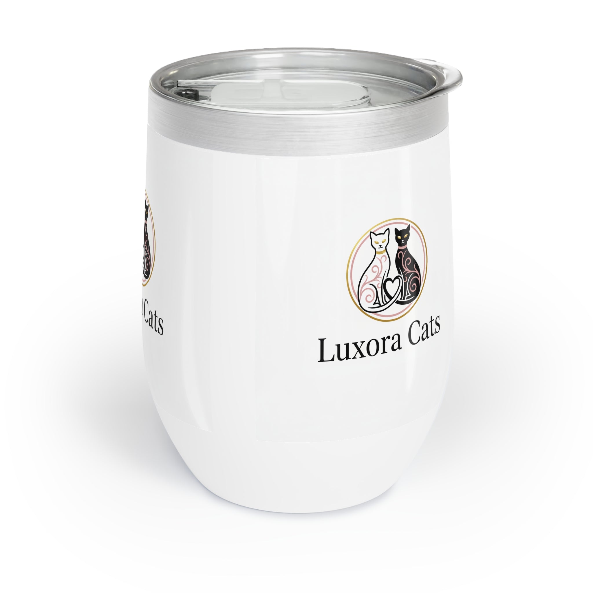 Vaso Térmico para Vino 12oz — Diseño LuxoraCats
