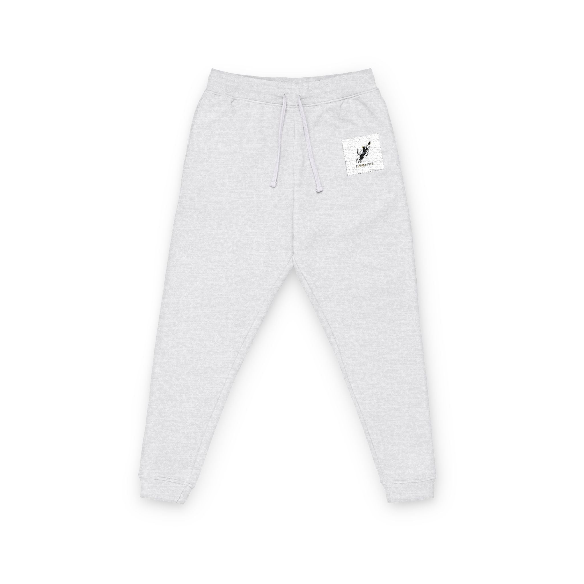Embroidered Fleece Joggers — Minimal Patch Logo Sweatpants