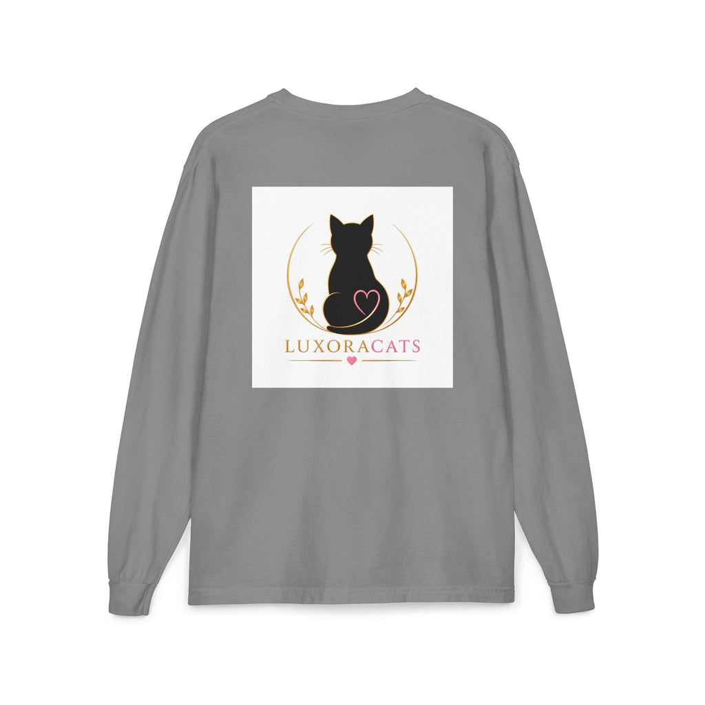 Cat Logo Pocket Long Sleeve Shirt — LuxoraCats Silhouette Tee