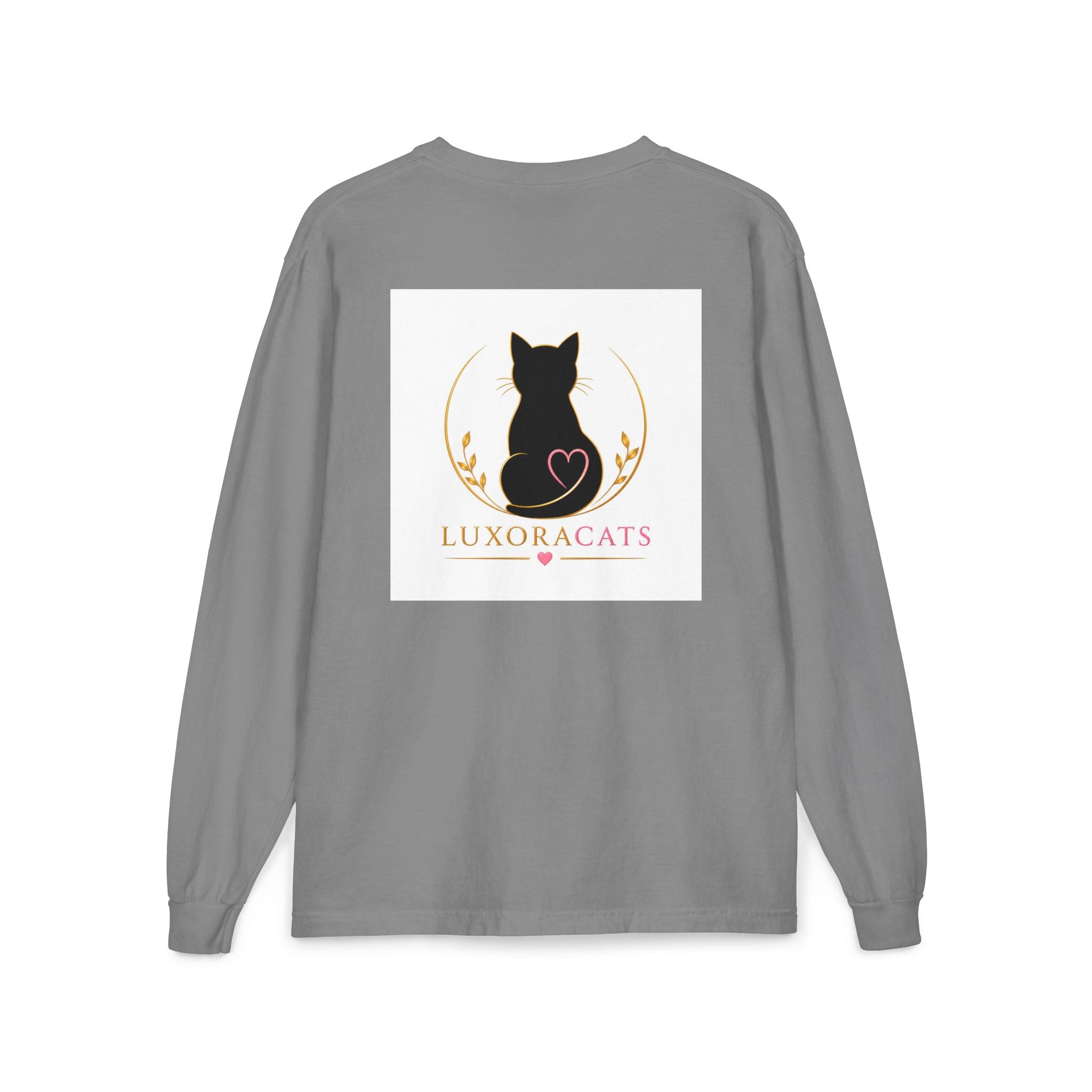 Cat Logo Pocket Long Sleeve Shirt — LuxoraCats Silhouette Tee