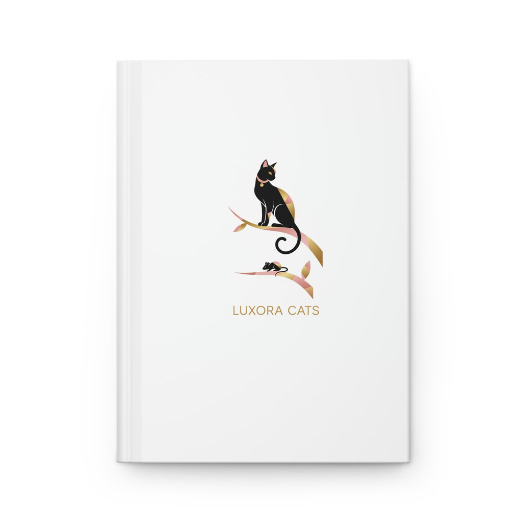 Luxora Cats Hardcover Journal — Elegant Black Cat Notebook