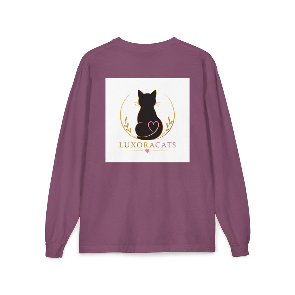 Cat Logo Pocket Long Sleeve Shirt — LuxoraCats Silhouette Tee