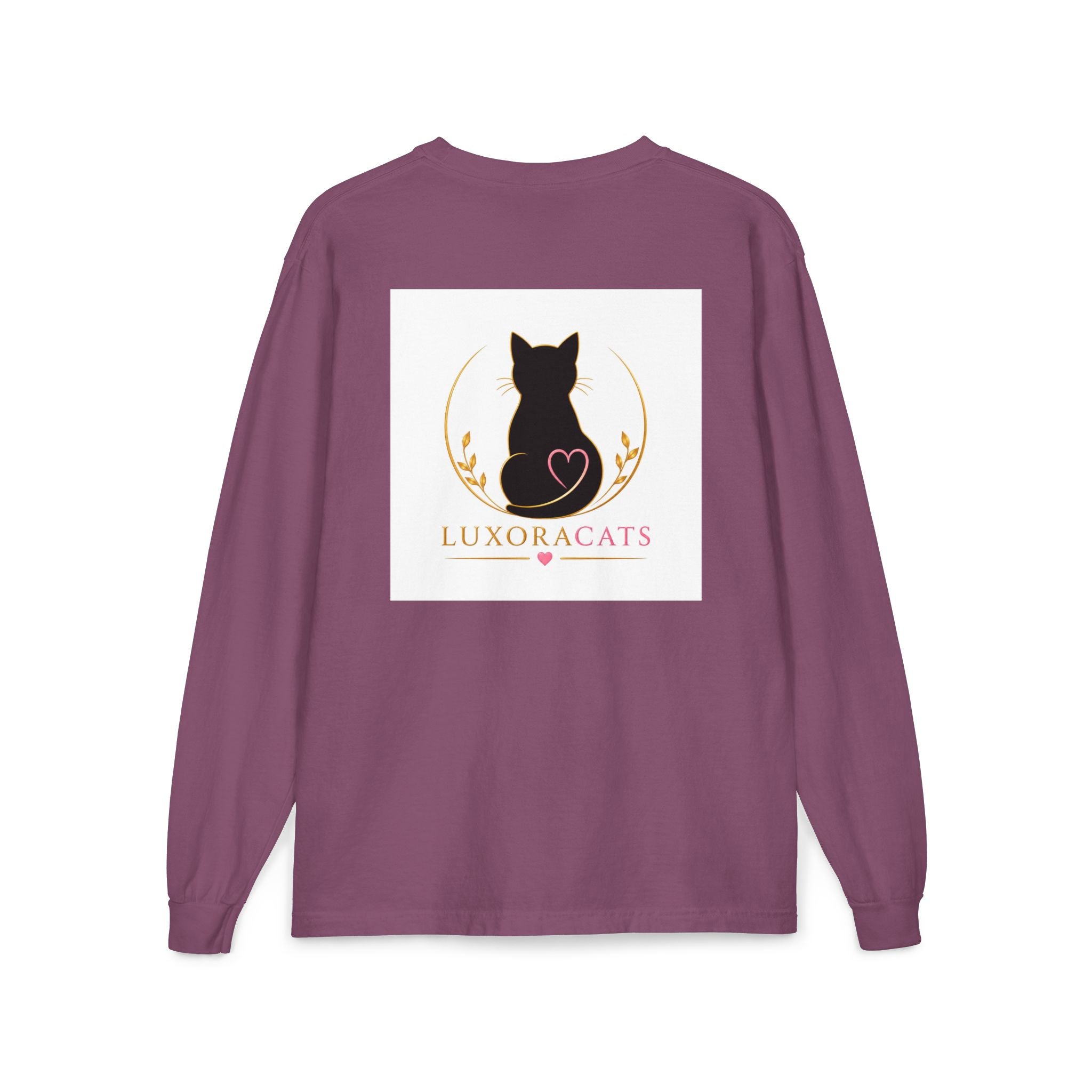 Cat Logo Pocket Long Sleeve Shirt — LuxoraCats Silhouette Tee