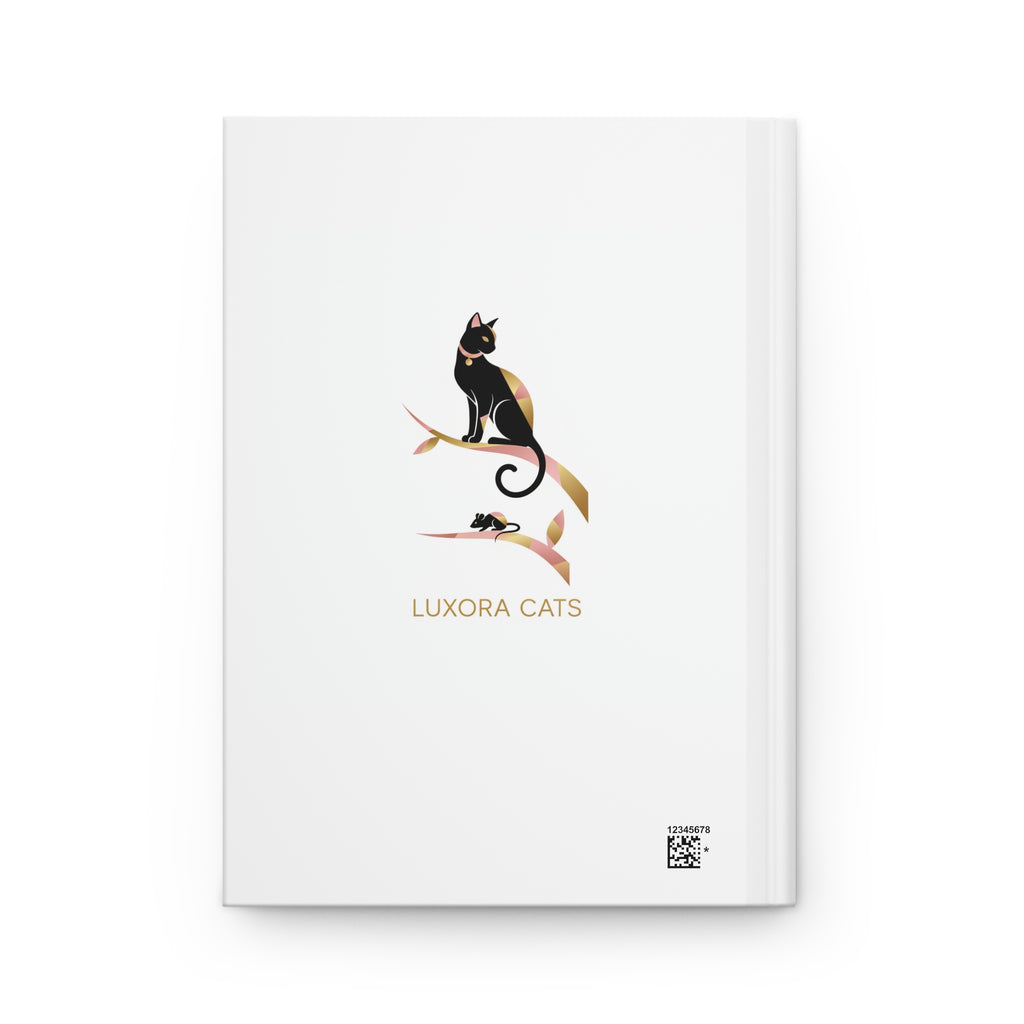 Luxora Cats Hardcover Journal — Elegant Black Cat Notebook