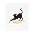 Manta de Polar Suave — LuxoraCats Gato Negro Estirándose