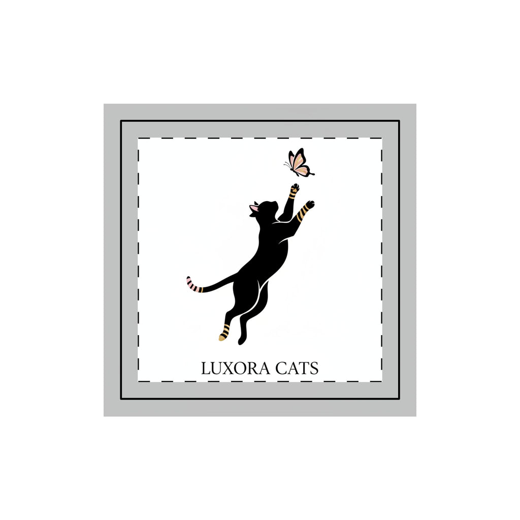 Calcetines Crew Minimalistas Gato Negro — Luxora Cats