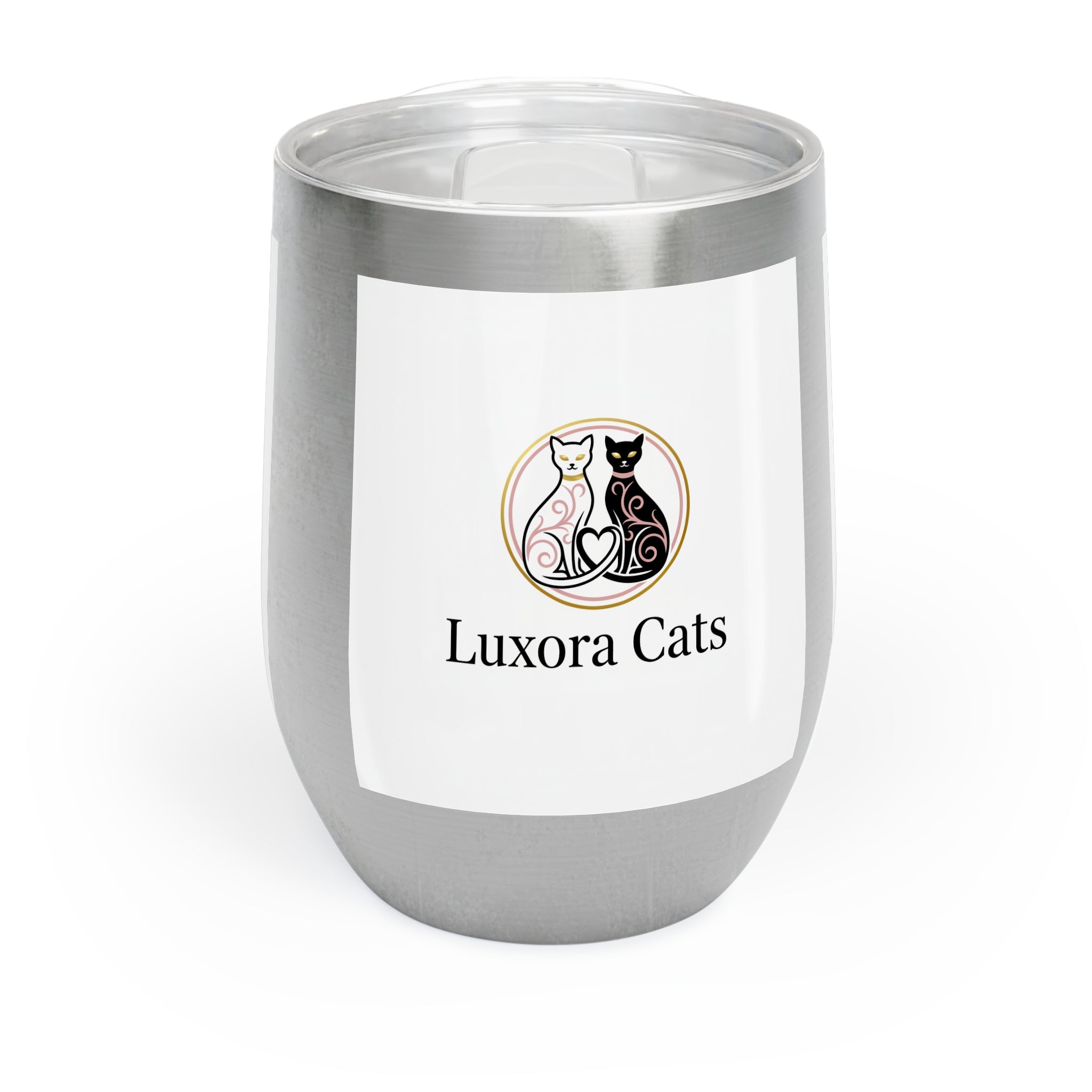 Vaso Térmico para Vino 12 oz — Diseño LuxoraCats