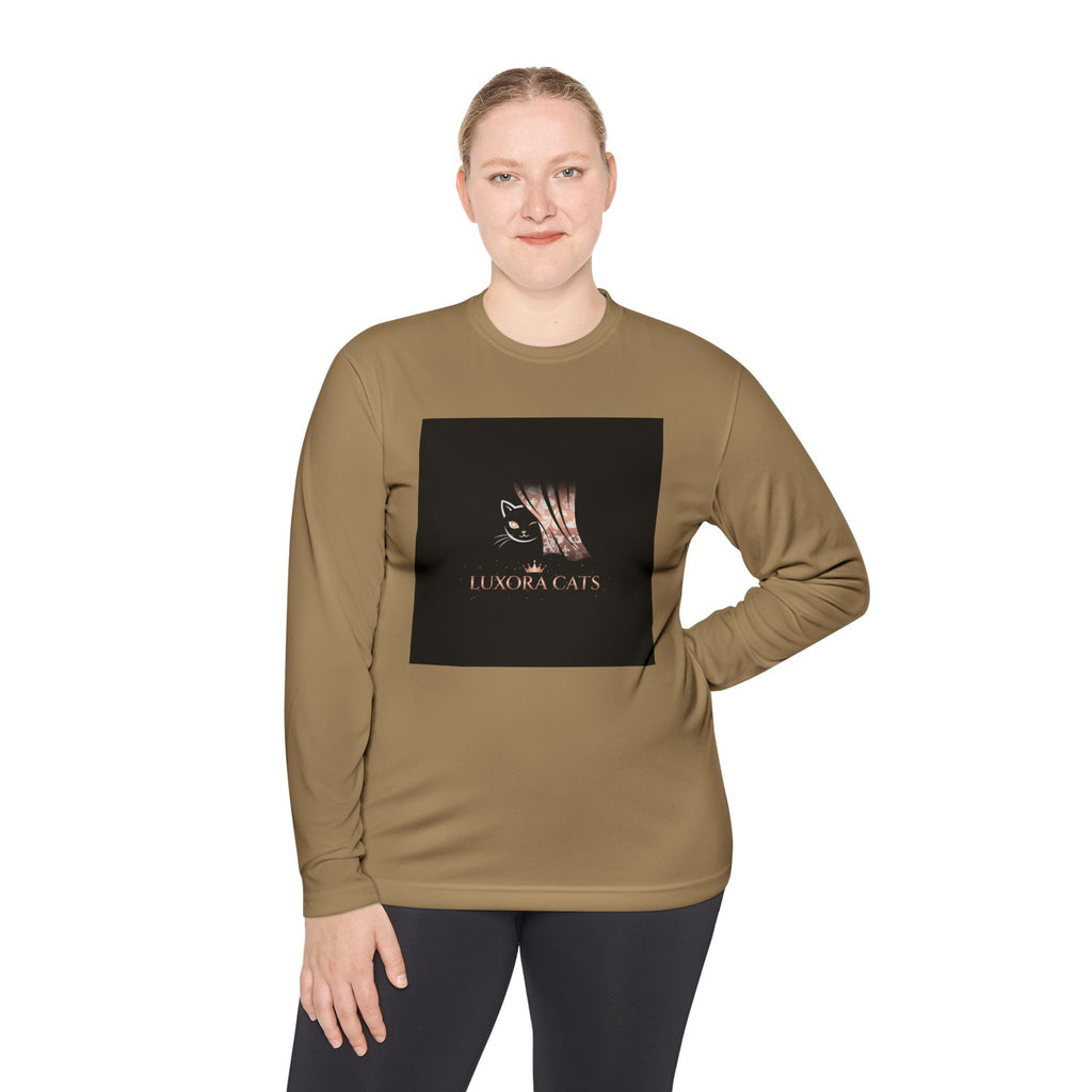 Polera Manga Larga — Retrato de Gato Rose Gold LuxoraCats