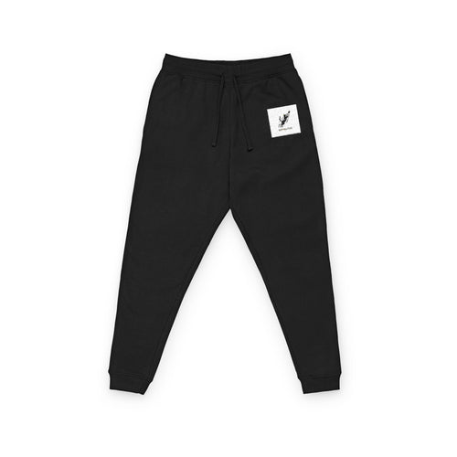 Embroidered Fleece Joggers — Minimal Patch Logo Sweatpants