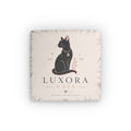 Luxora Cats Square Pillow — Elegant Black Cat Decorative Throw Pillow