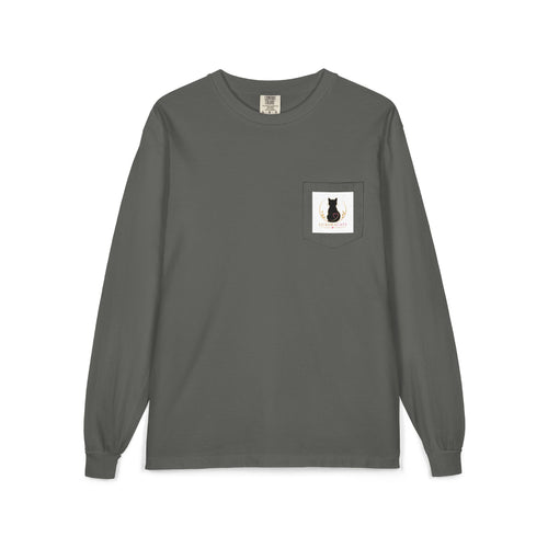 Cat Logo Pocket Long Sleeve Shirt — LuxoraCats Silhouette Tee