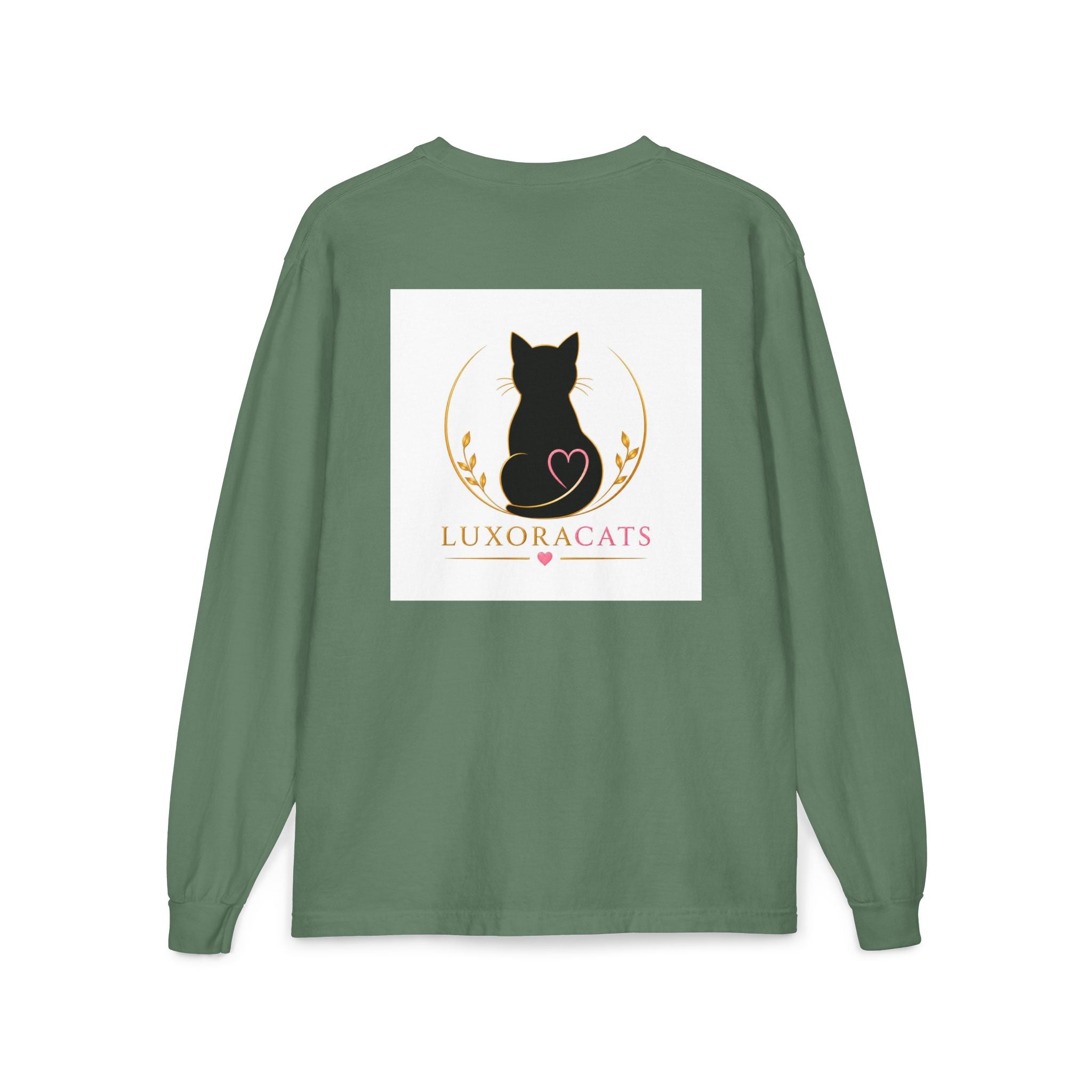 Cat Logo Pocket Long Sleeve Shirt — LuxoraCats Silhouette Tee