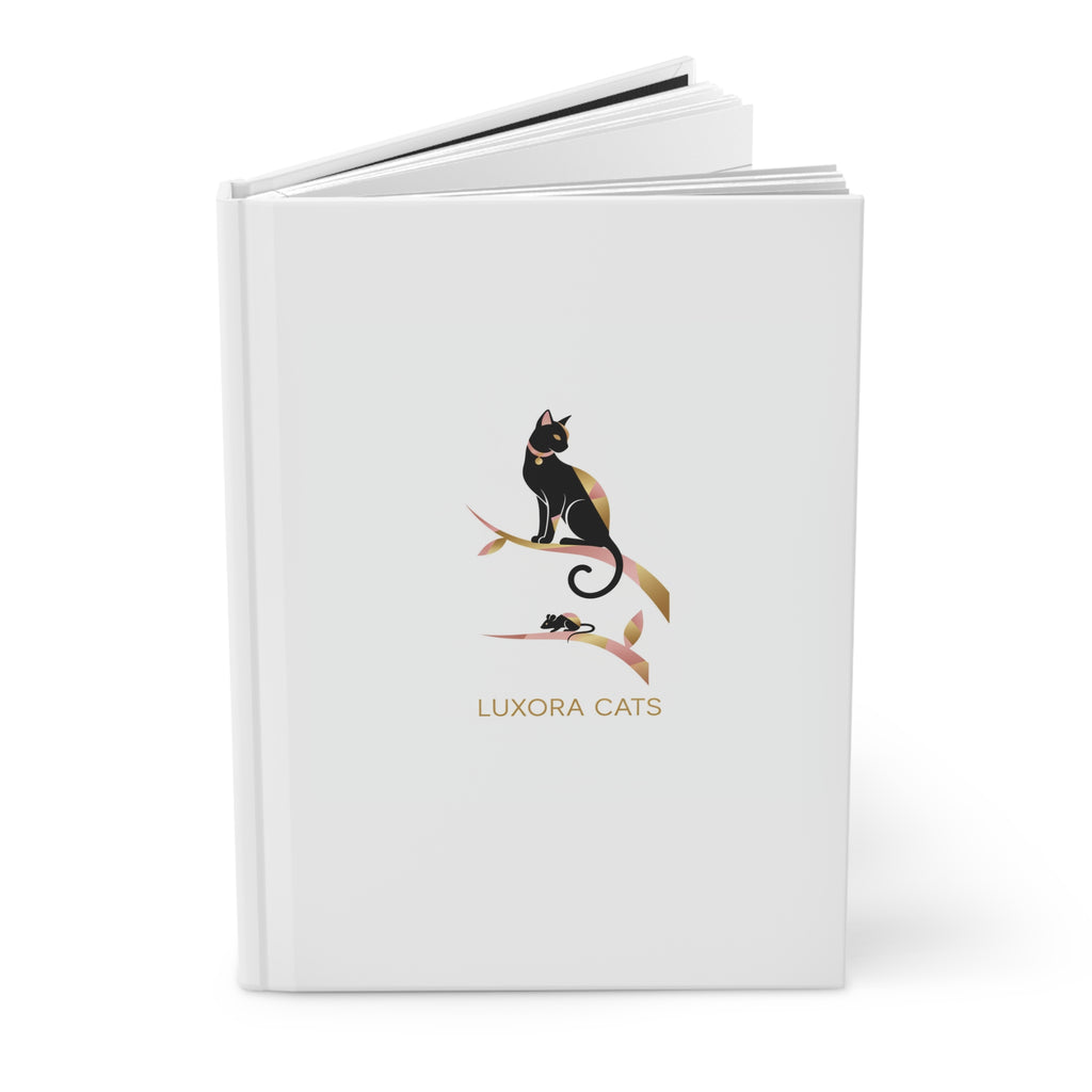 Luxora Cats Hardcover Journal — Elegant Black Cat Notebook