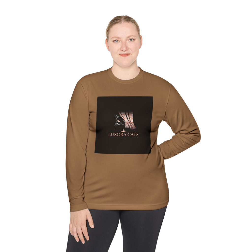 Polera Manga Larga — Retrato de Gato Rose Gold LuxoraCats