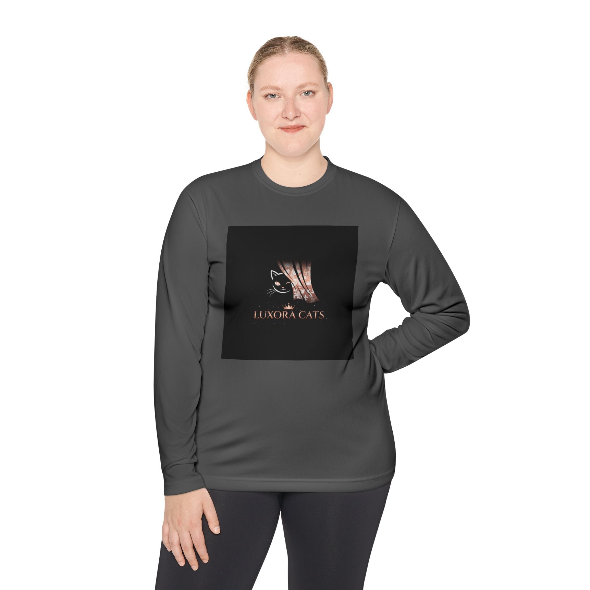 Polera Manga Larga — Retrato de Gato Rose Gold LuxoraCats