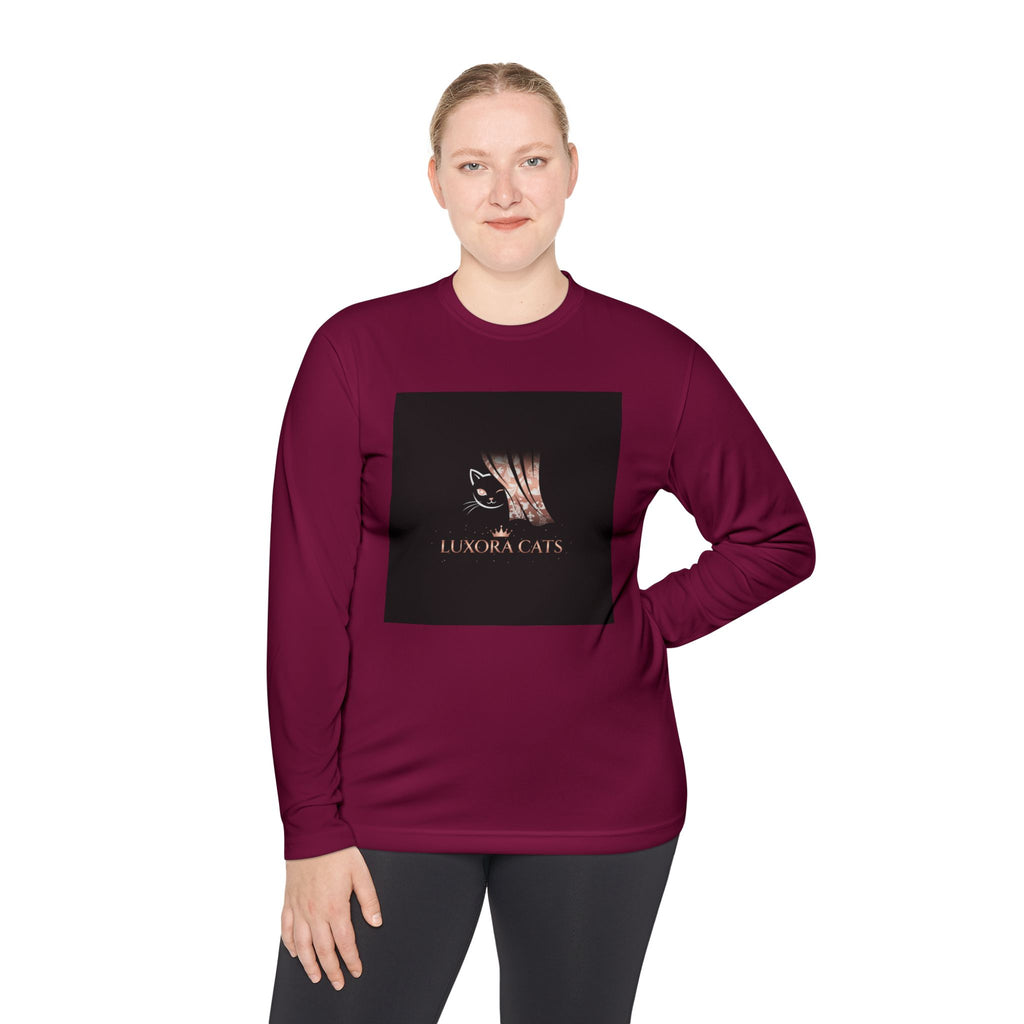 Polera Manga Larga — Retrato de Gato Rose Gold LuxoraCats