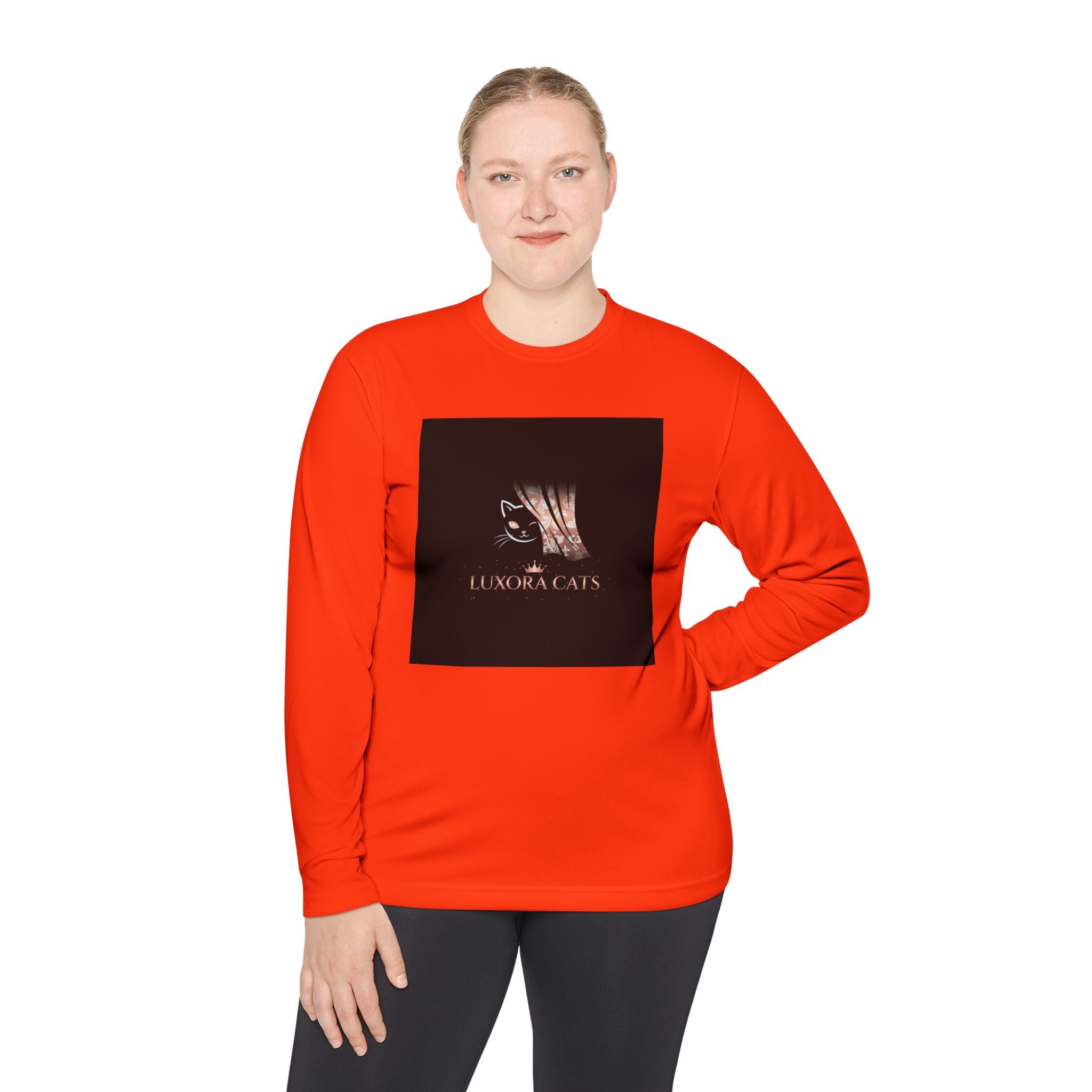 Polera Manga Larga — Retrato de Gato Rose Gold LuxoraCats