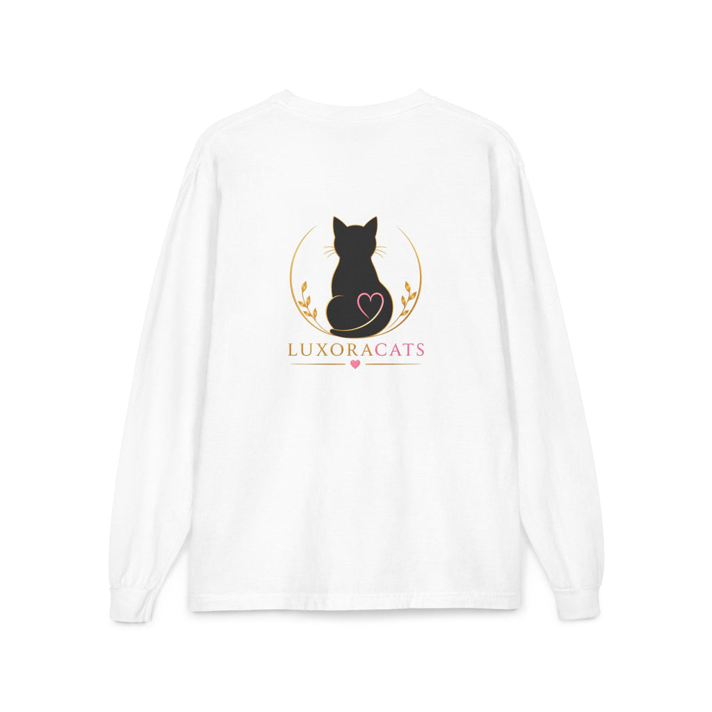 Cat Logo Pocket Long Sleeve Shirt — LuxoraCats Silhouette Tee