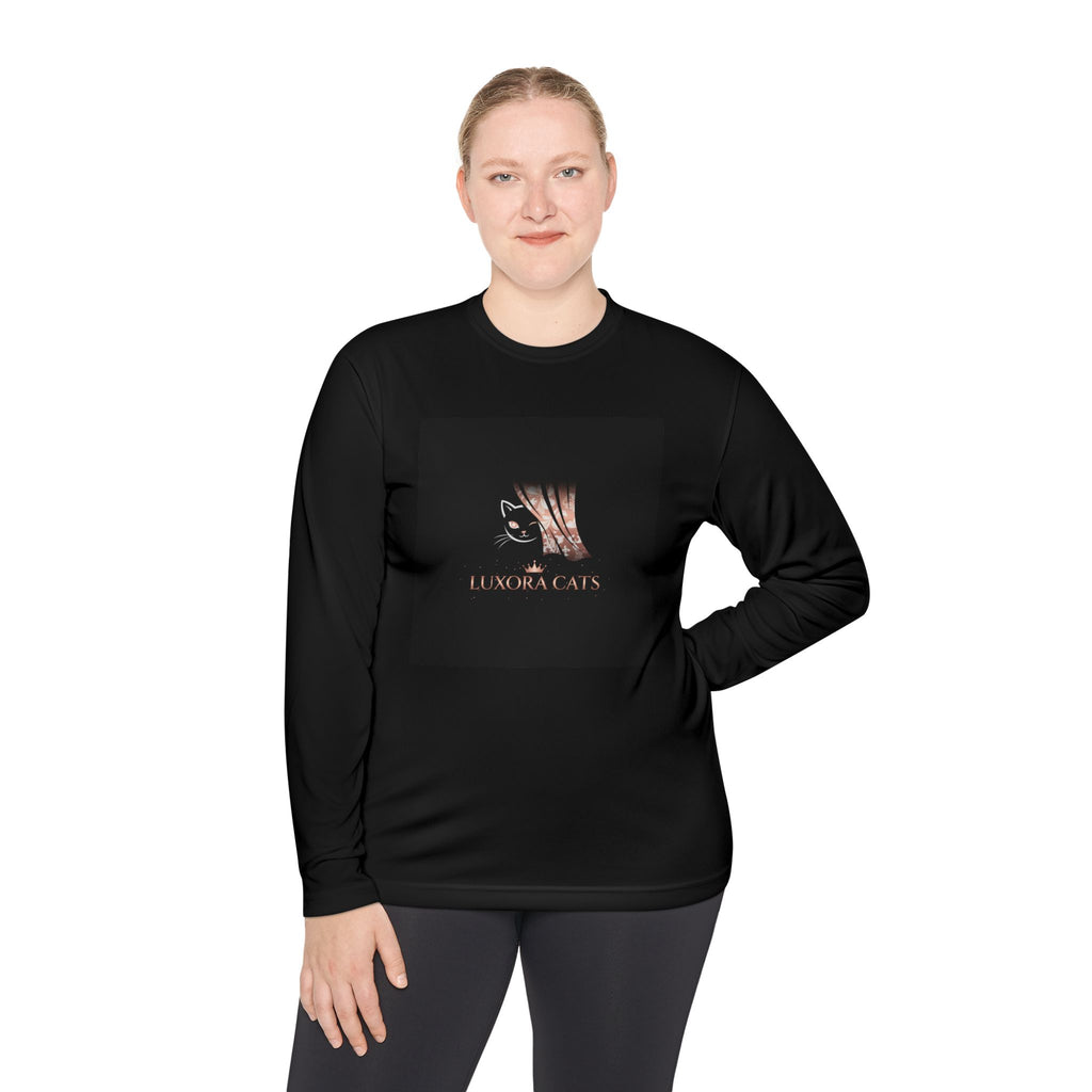 Polera Manga Larga — Retrato de Gato Rose Gold LuxoraCats